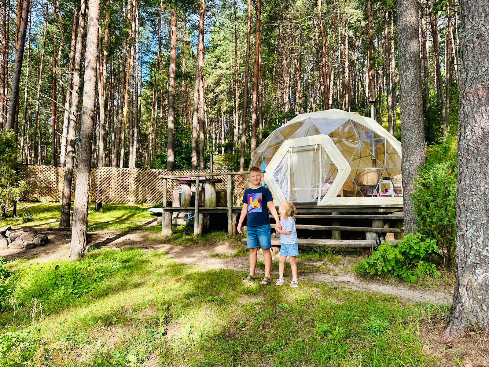 Stay in a dome by the lake