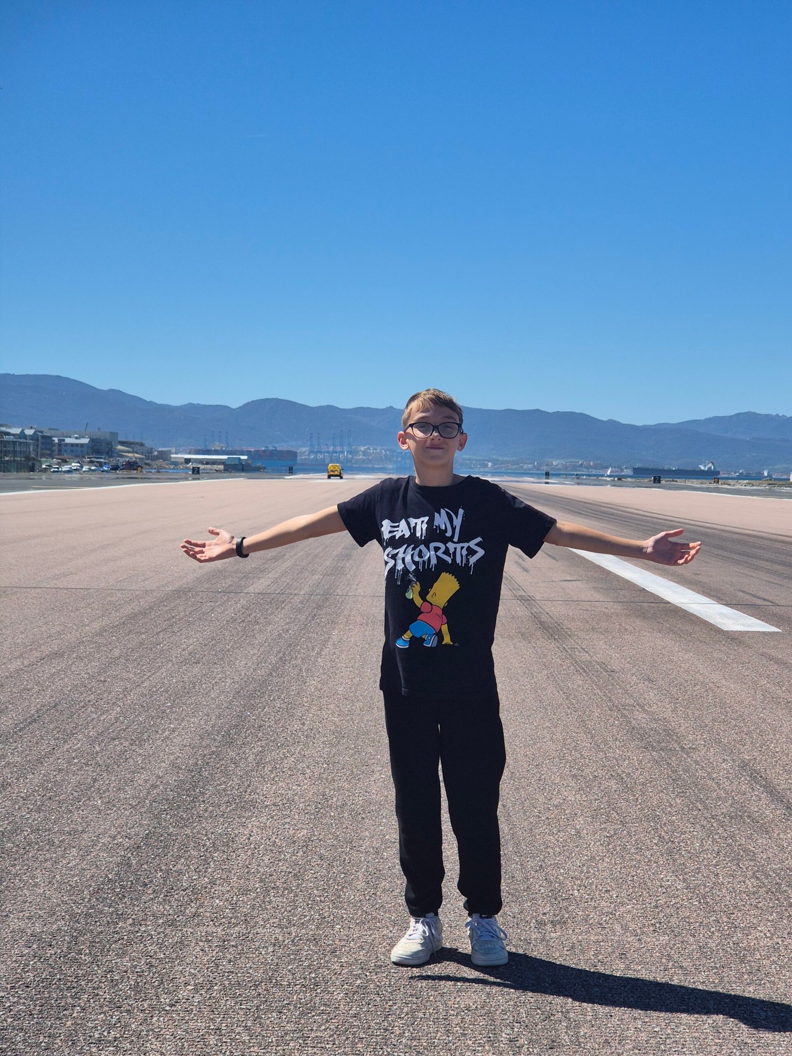 The runway crossing into Gibraltar
