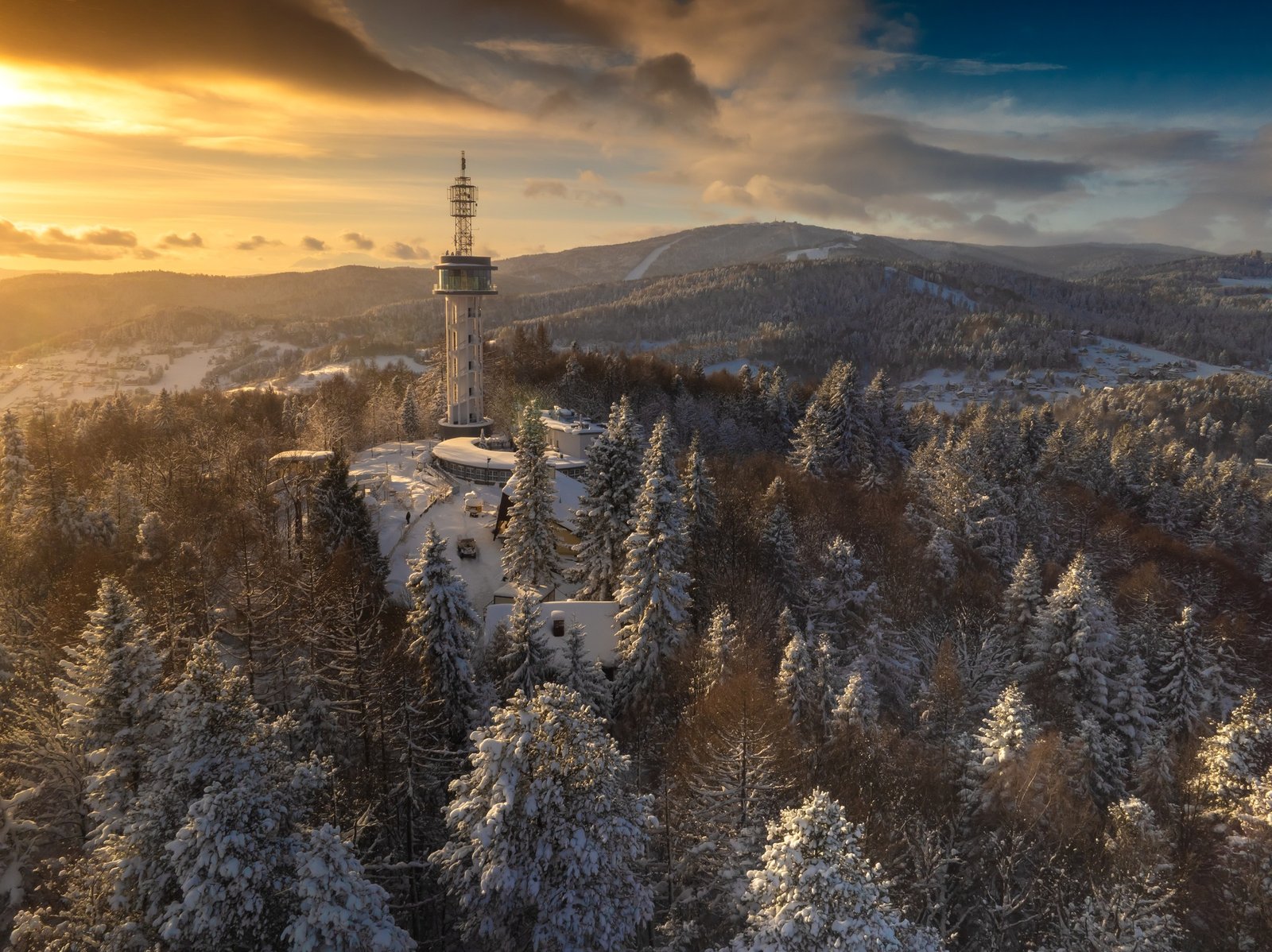 An impressive viewing platform in Krynica-Zdrój in the Beskids