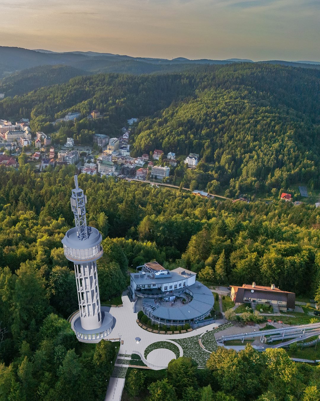 Viewing tower in Poland on Góra Parkowa hill