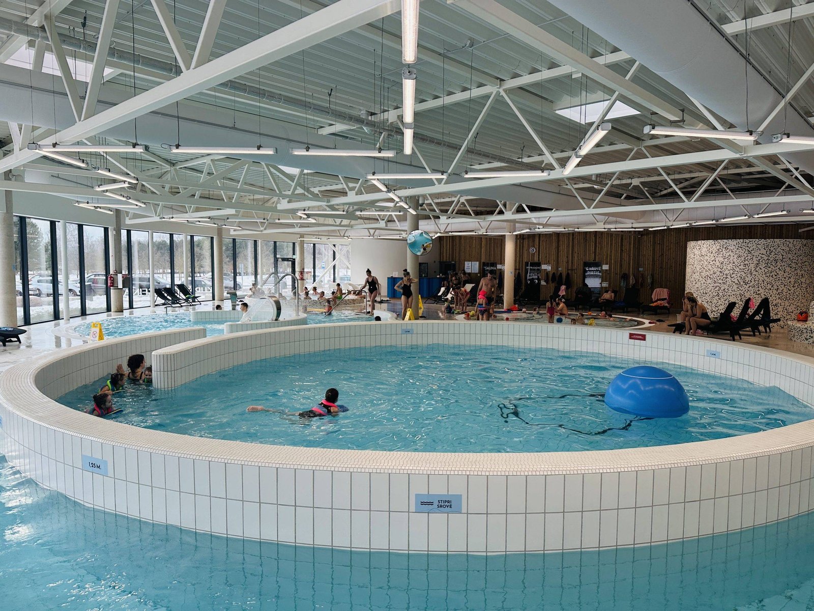 Kupiškis swimming pool with children