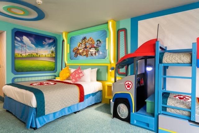 Paw Patrol themed rooms at the Chessington hotel