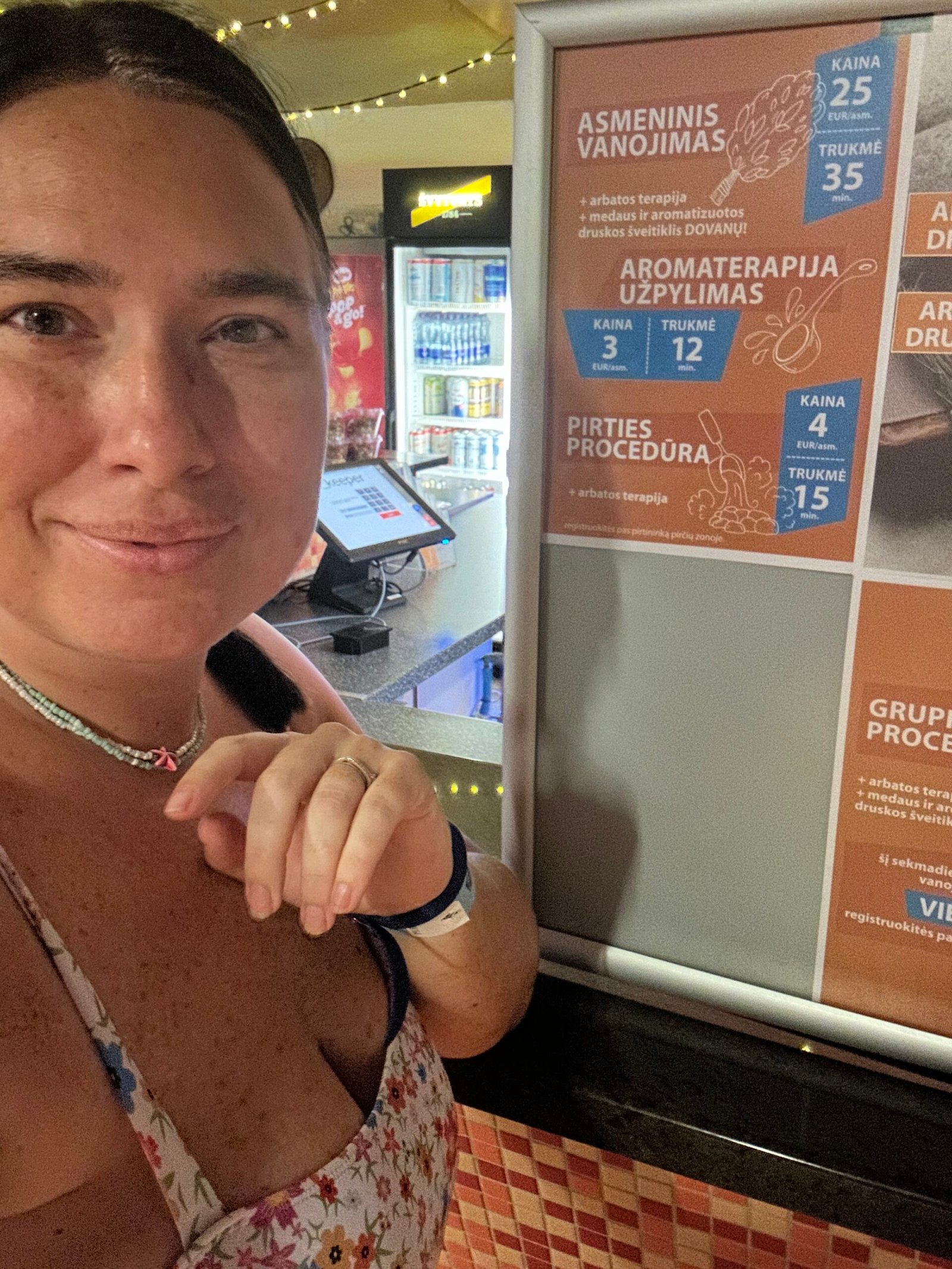 Vichy water park sauna area