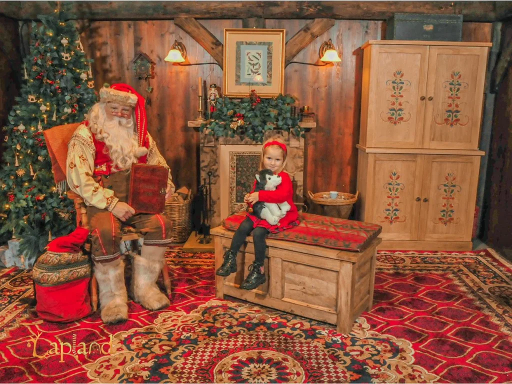 Visiting Santa Claus in Lapland