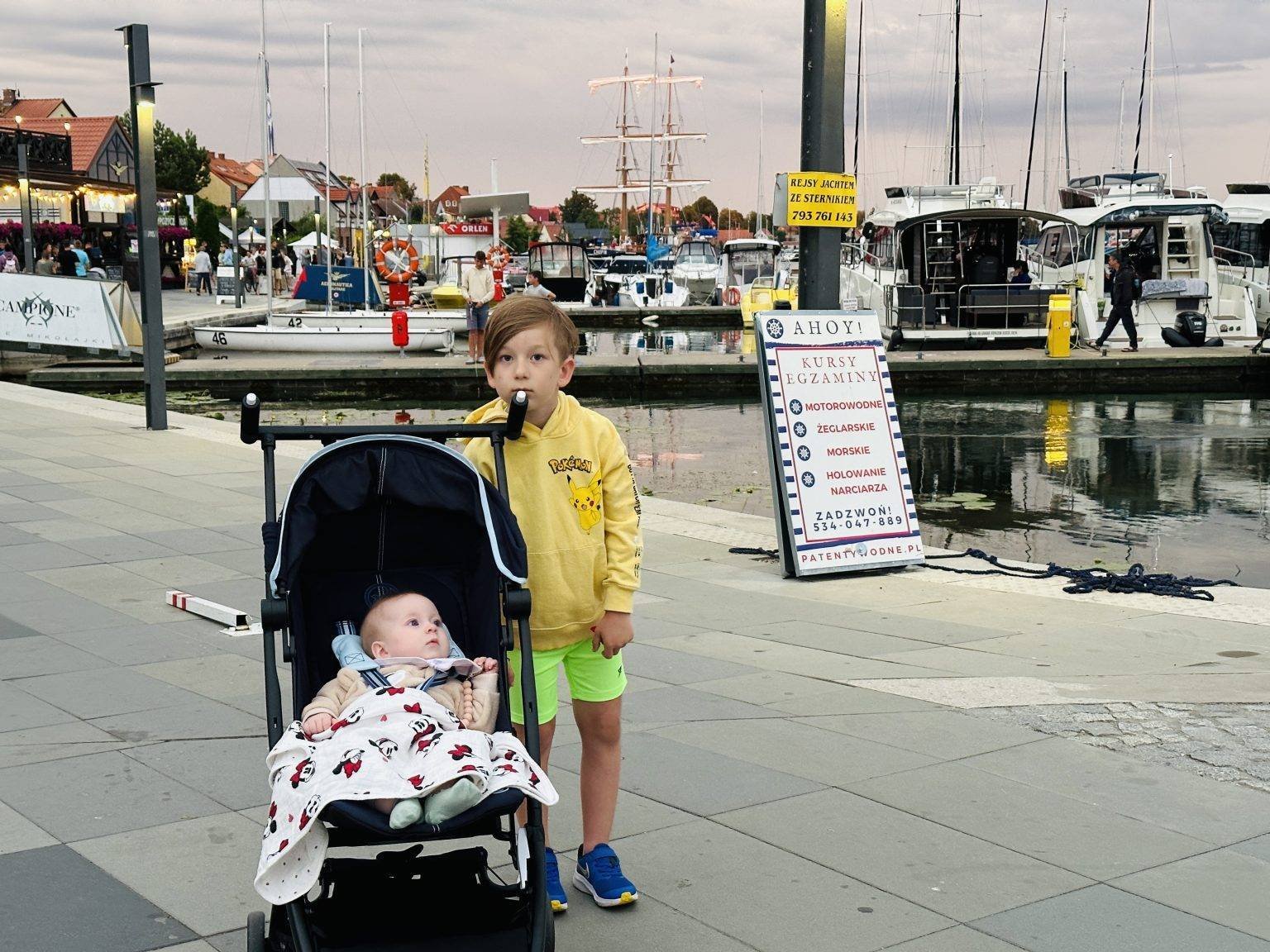 The town of Mikolajki. Weekend with children in Mikolajki, Poland