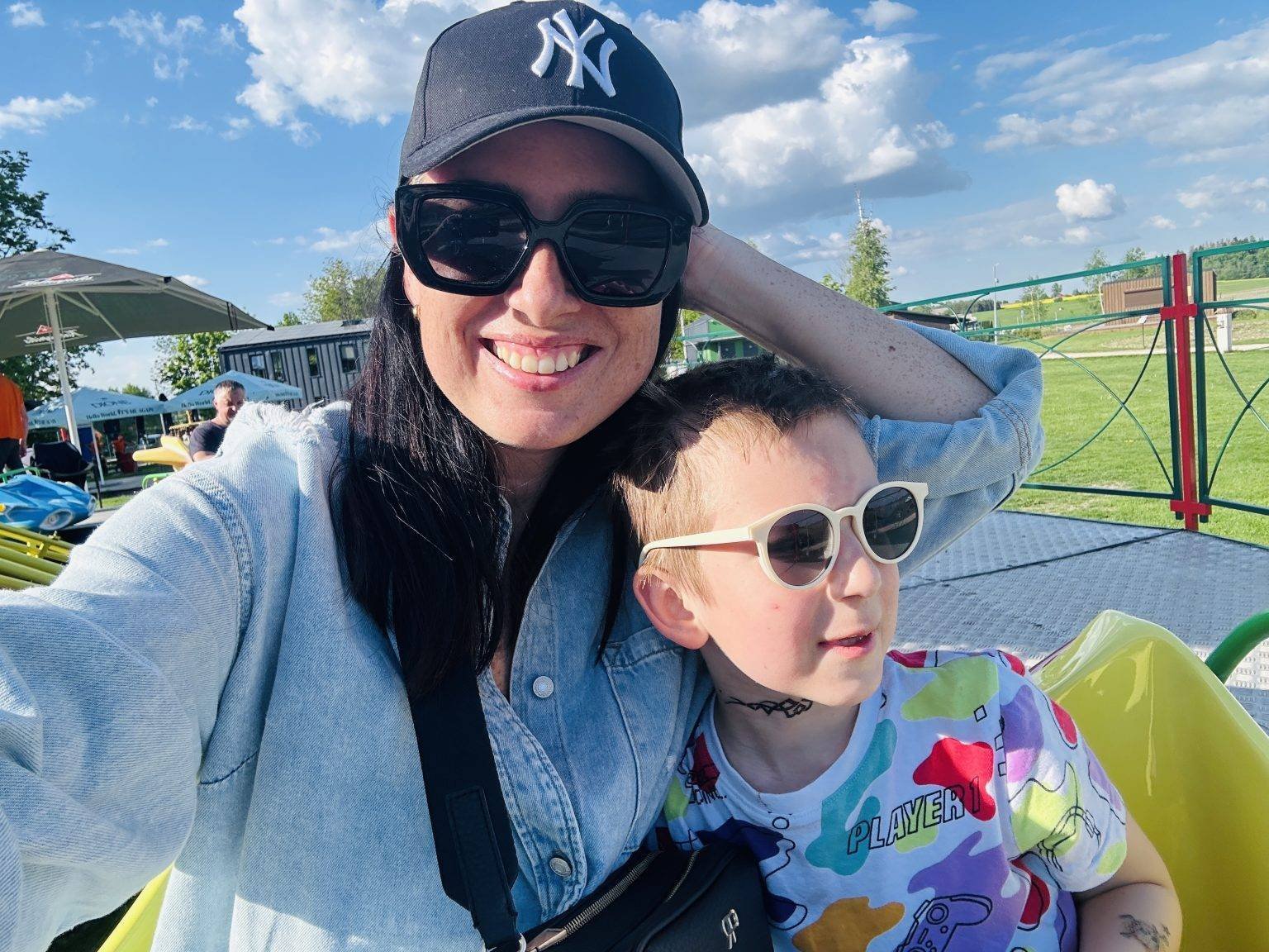 Labyrinth park with children