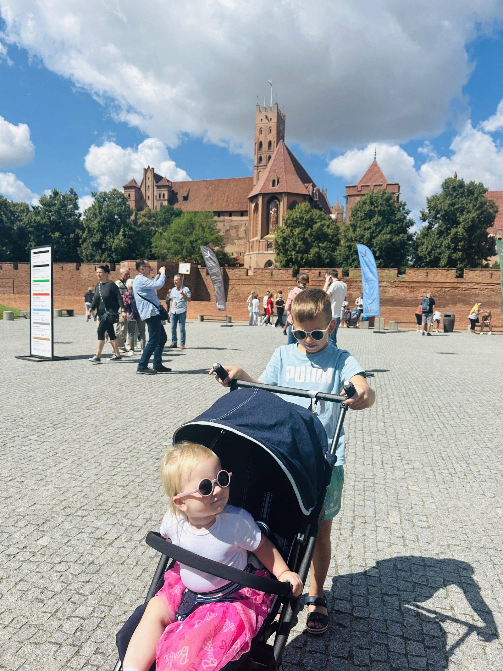 Malbork Castle with children