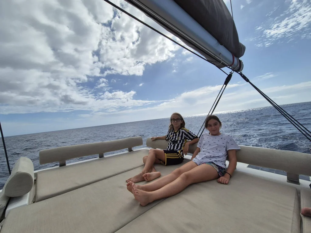 Sailing on a catamaran in Tenerife