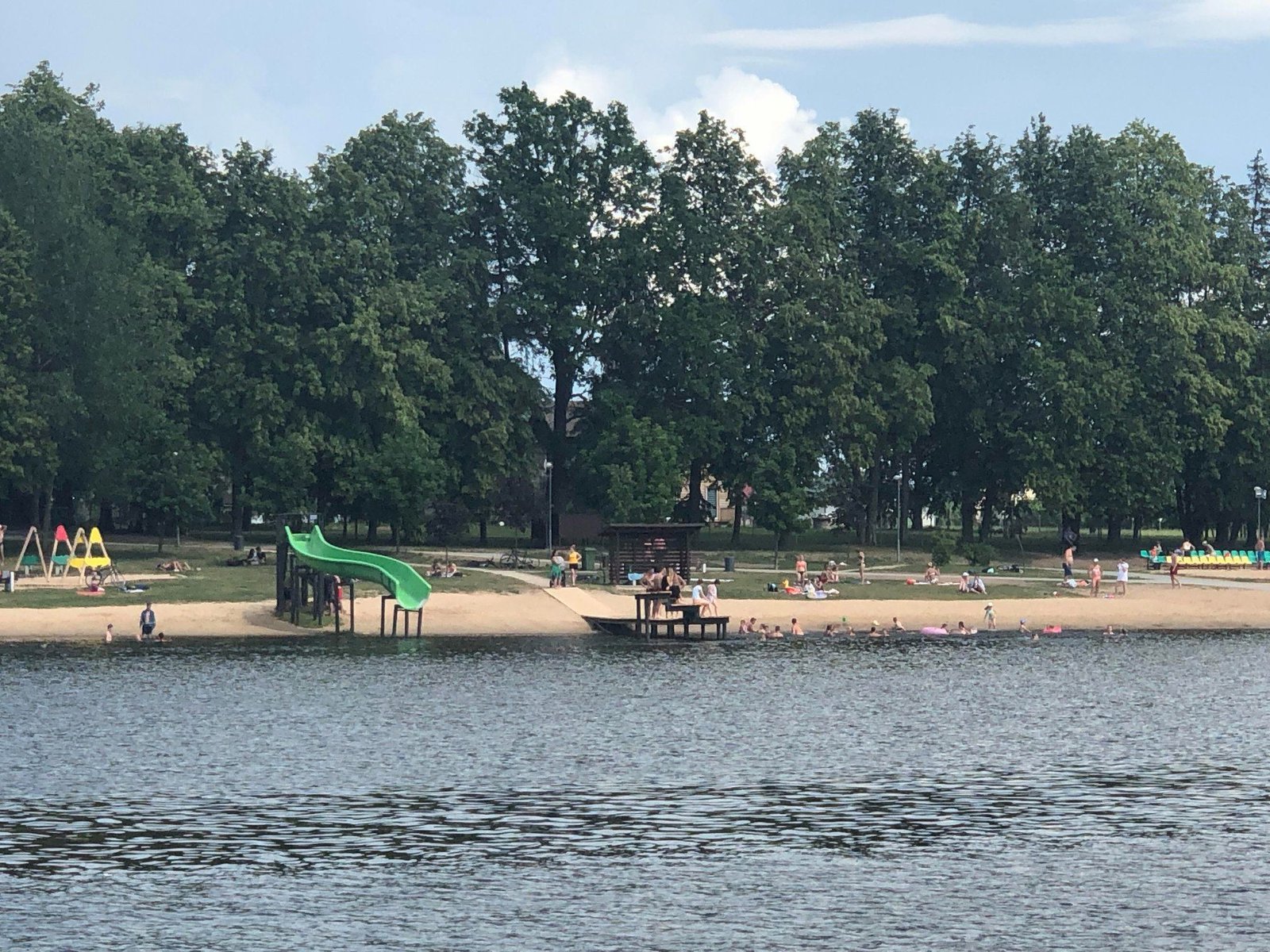 Free water slide at Širvintos city beach (Photo by Širvintos district municipality)