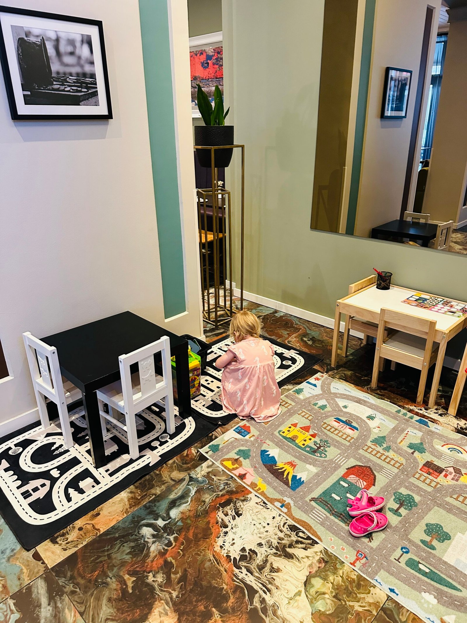 Kids’ play area in a restaurant