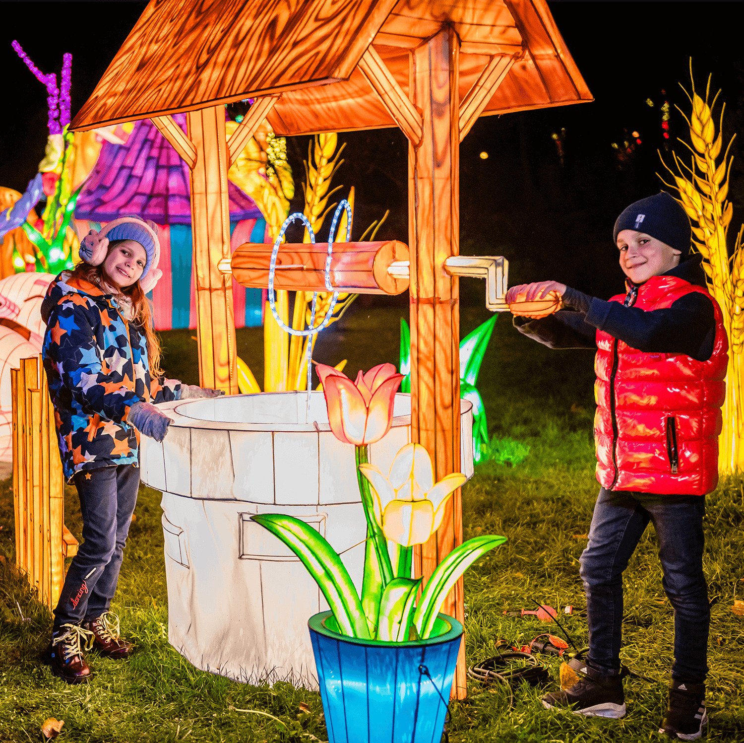 “Garden of Lights” Beauty and the Beast - in the Powsin Botanical Garden