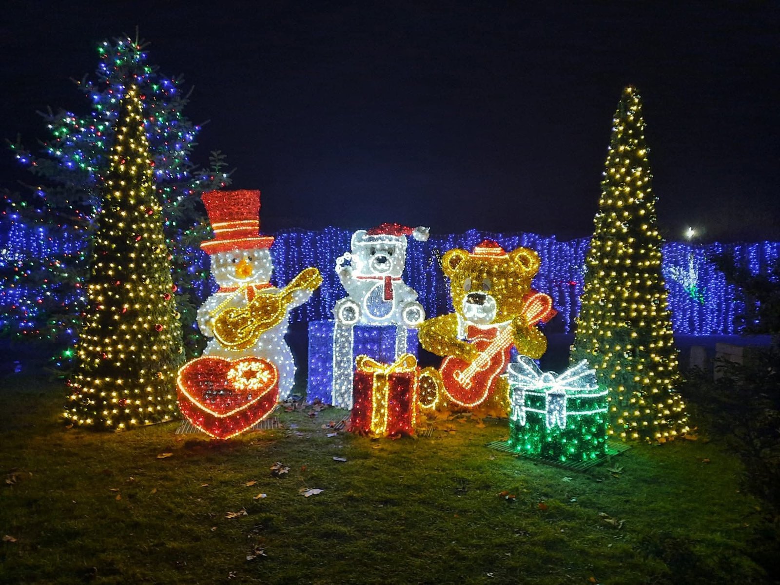 Christmas light installations in Deli Park