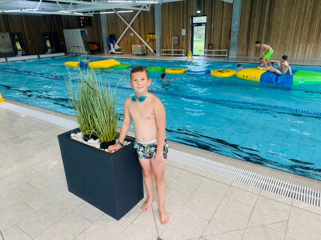 Water inflatables for kids at Kupiškis swimming pool