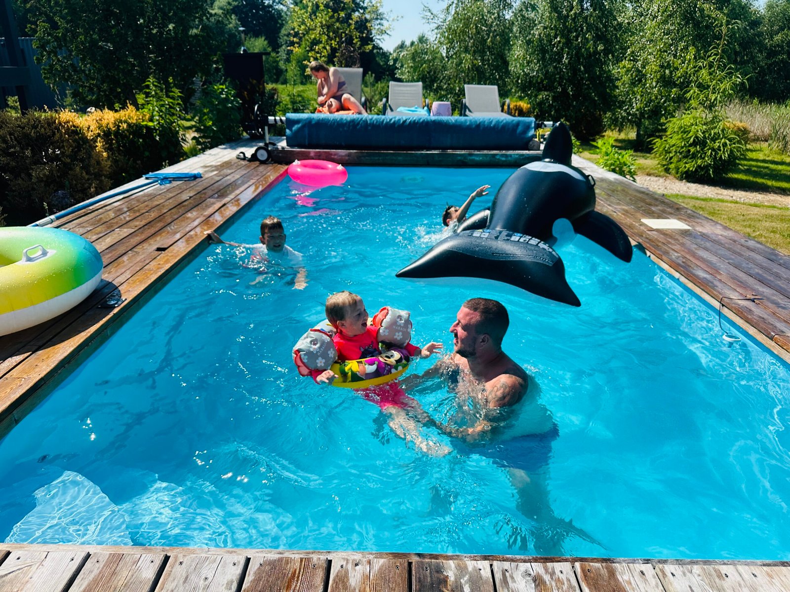 Accommodation with a heated outdoor pool