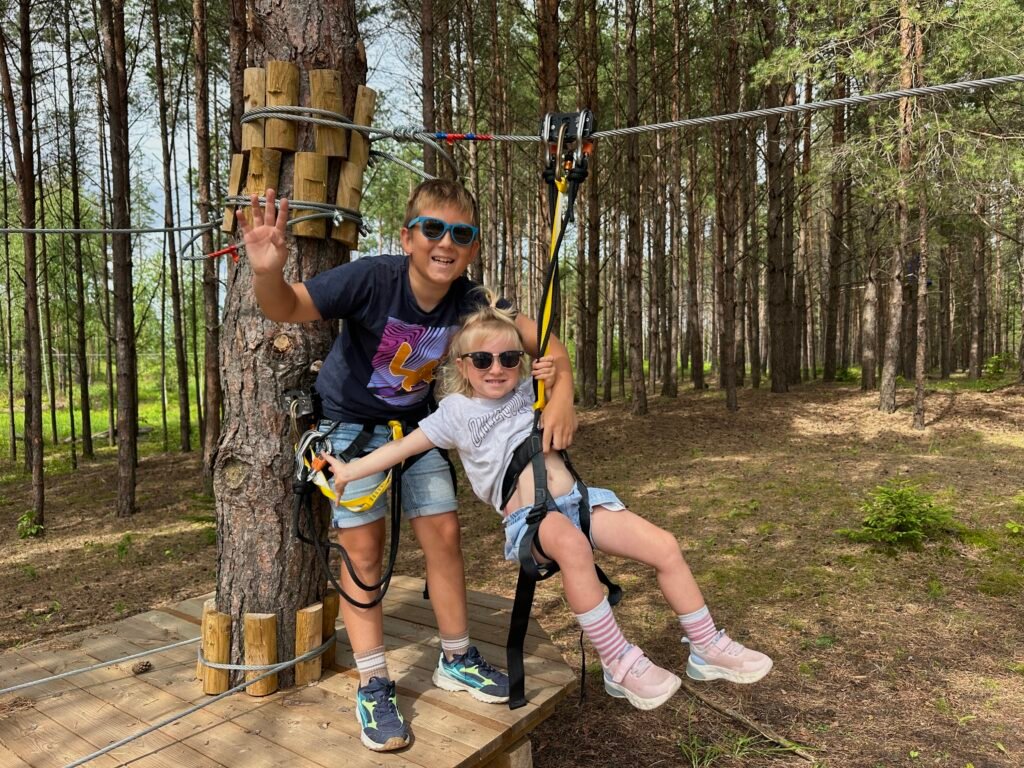 Basakojis Adventure Park in Pasvalys district