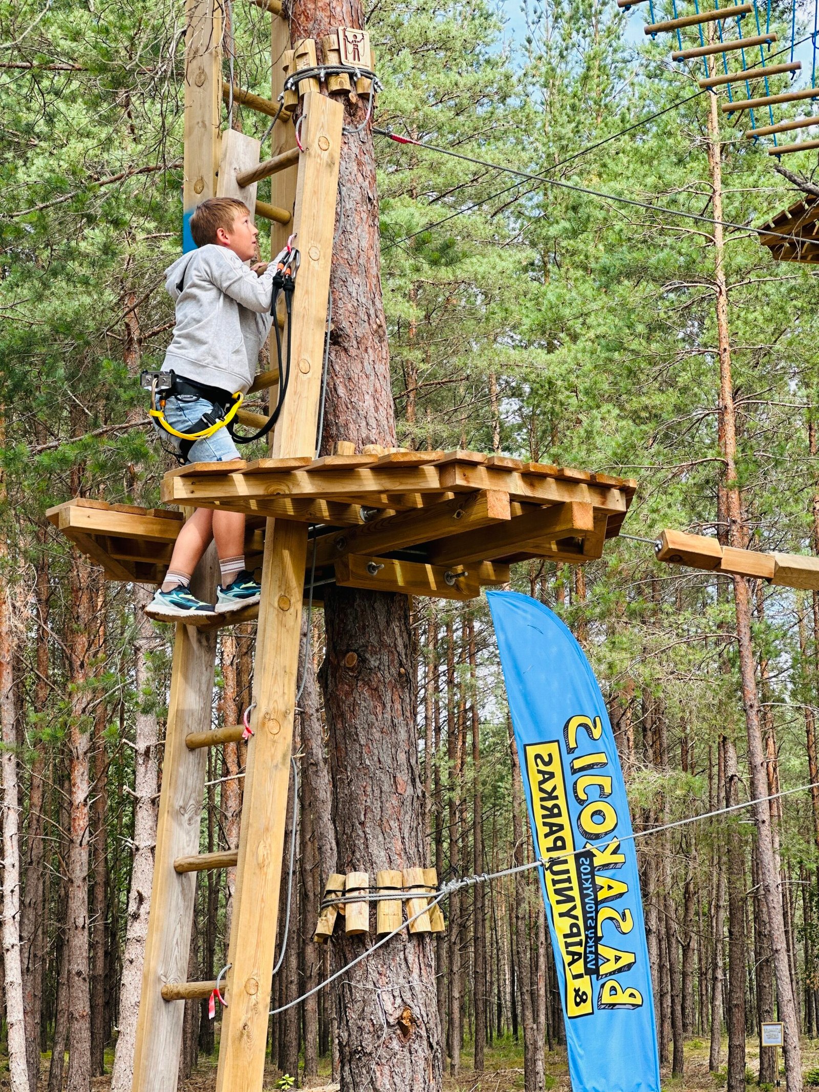 Basakojis Adventure Park in Pasvalys district