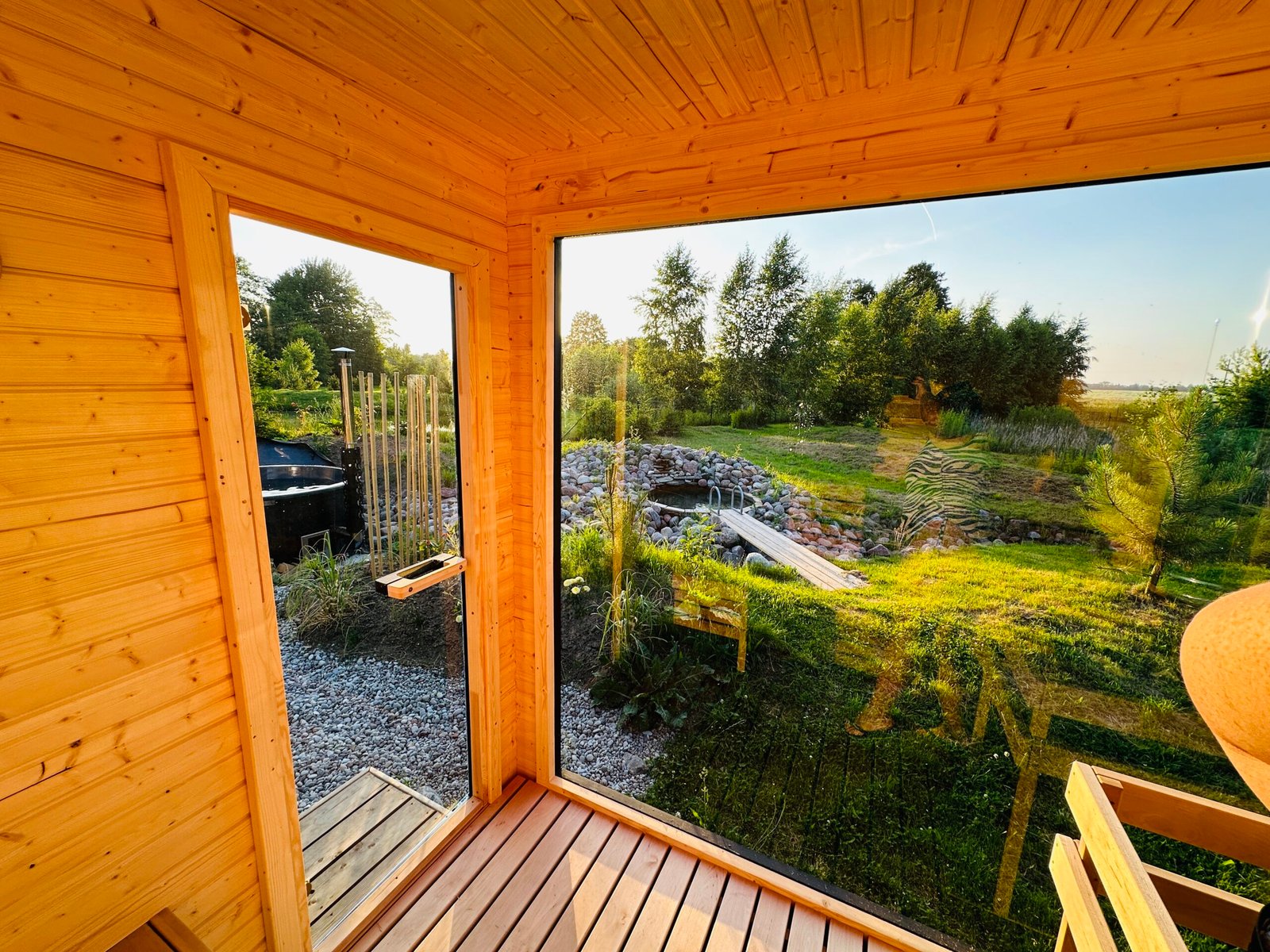 Family stay with a hot tub and sauna