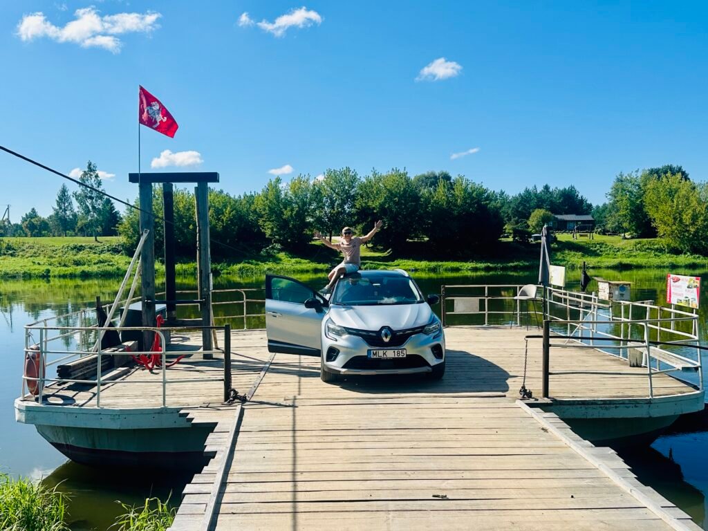 Čiobiškis ferry across the Neris