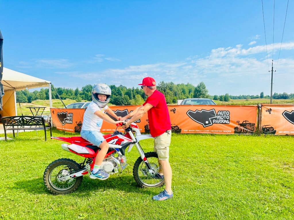 Motorcycle lessons with an instructor for kids and adults