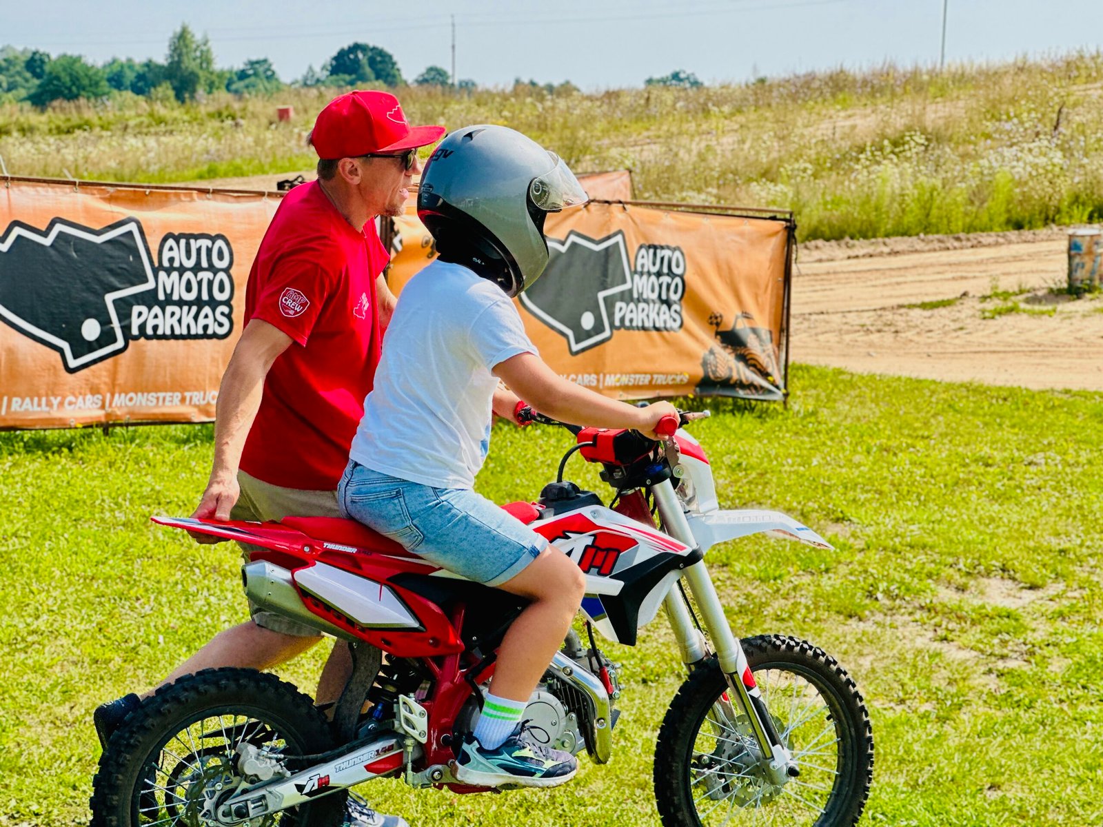 Motorcycle lessons with an instructor for kids and adults