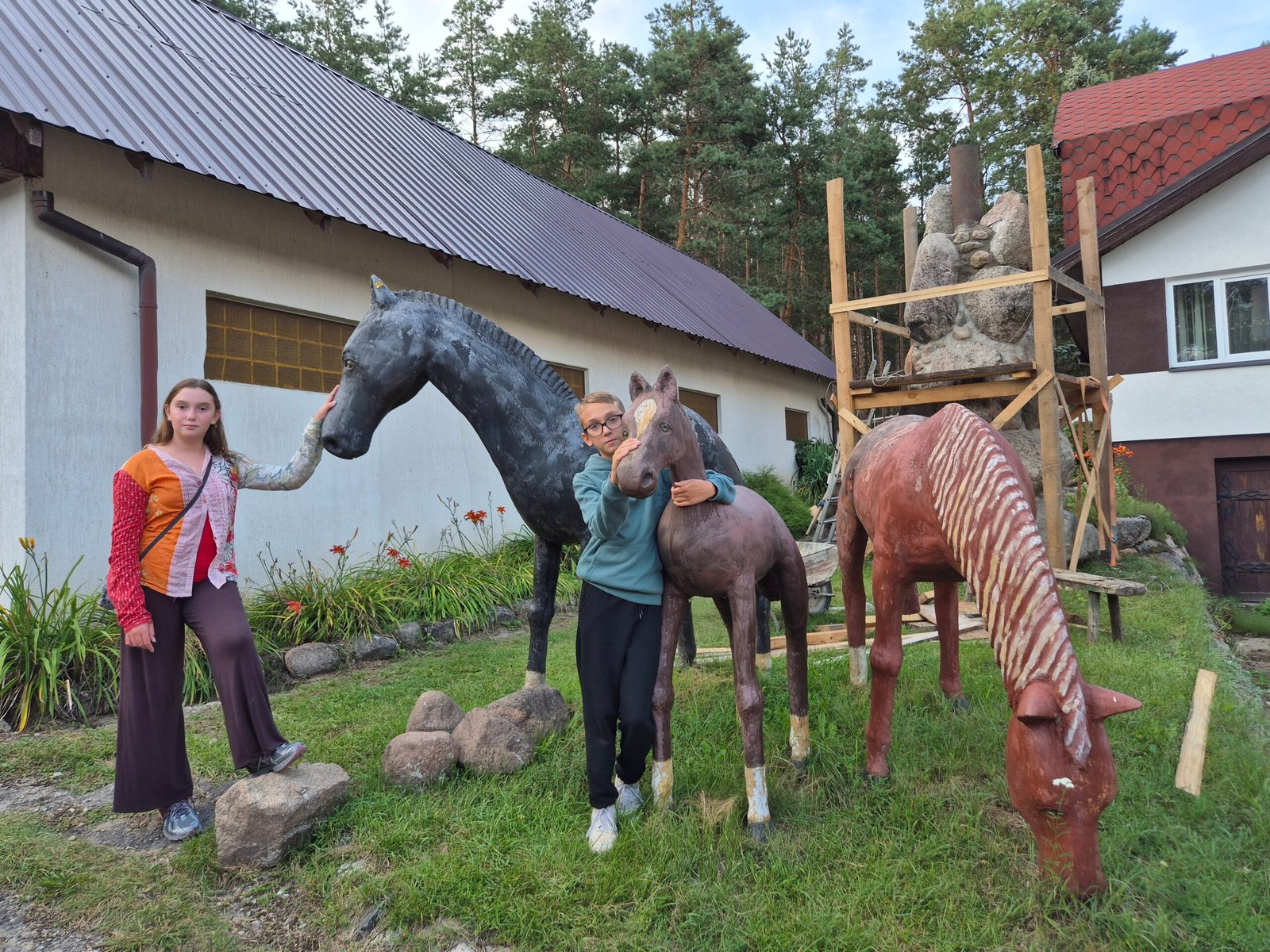 Park near Druskininkai with children
