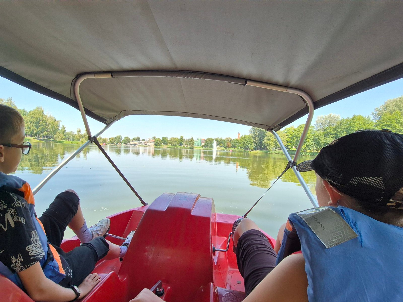 Pedal boating on Lake Druskonis