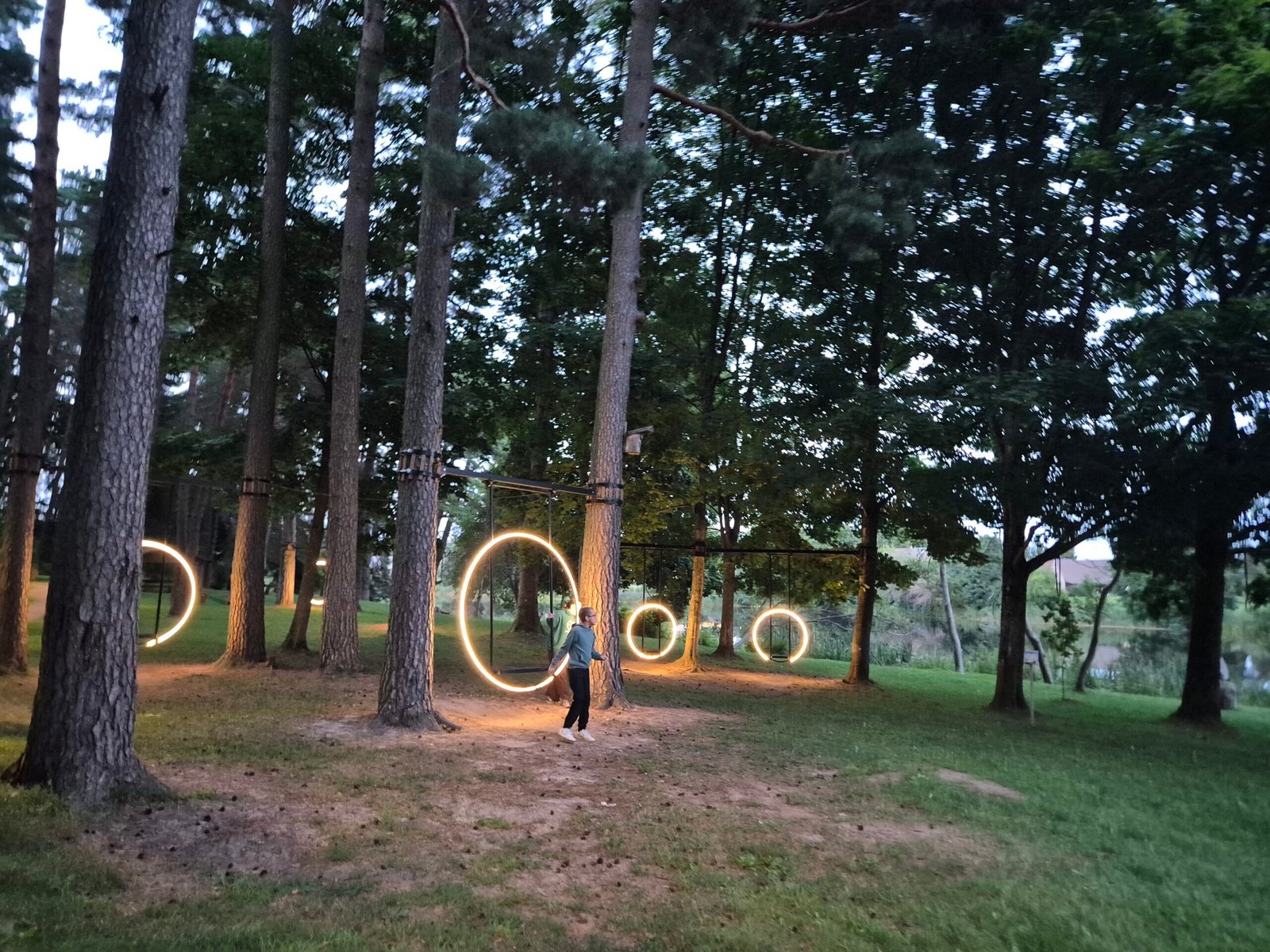 Lithuania’s first illuminated swing park: a free place