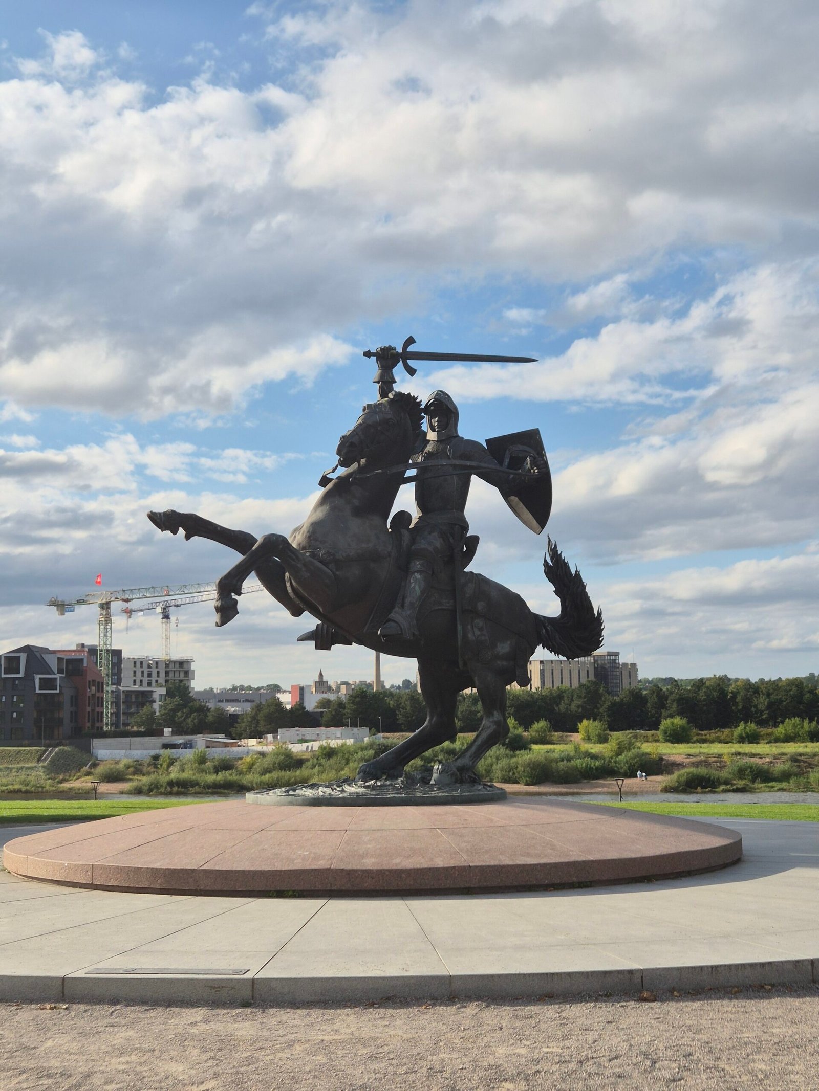Warrior of freedom (Vytis) sculpture in Kaunas