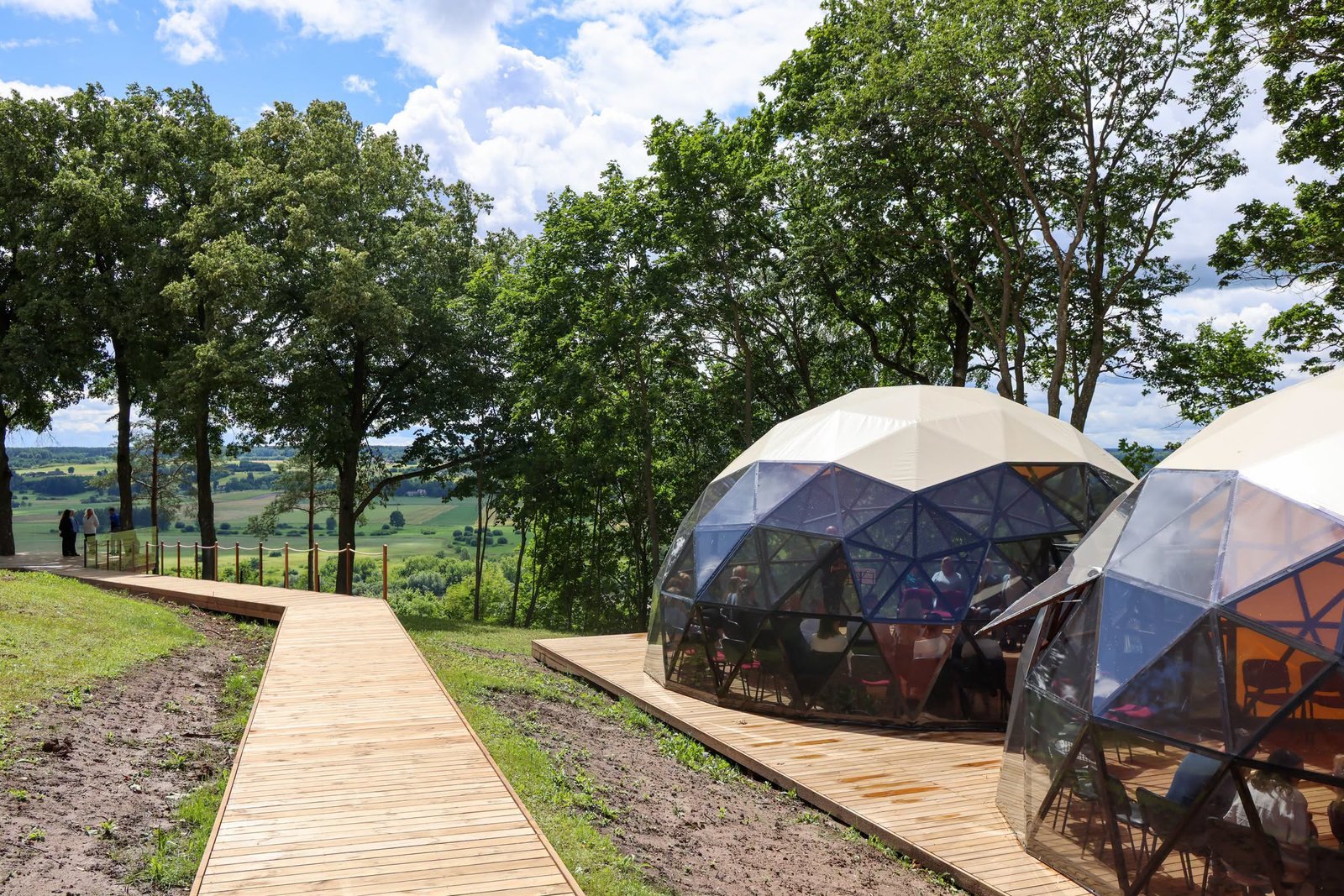 Vilkija wellness park and the terrace overlooking the seven bends of the Nemunas (photo by Kaunas district community)