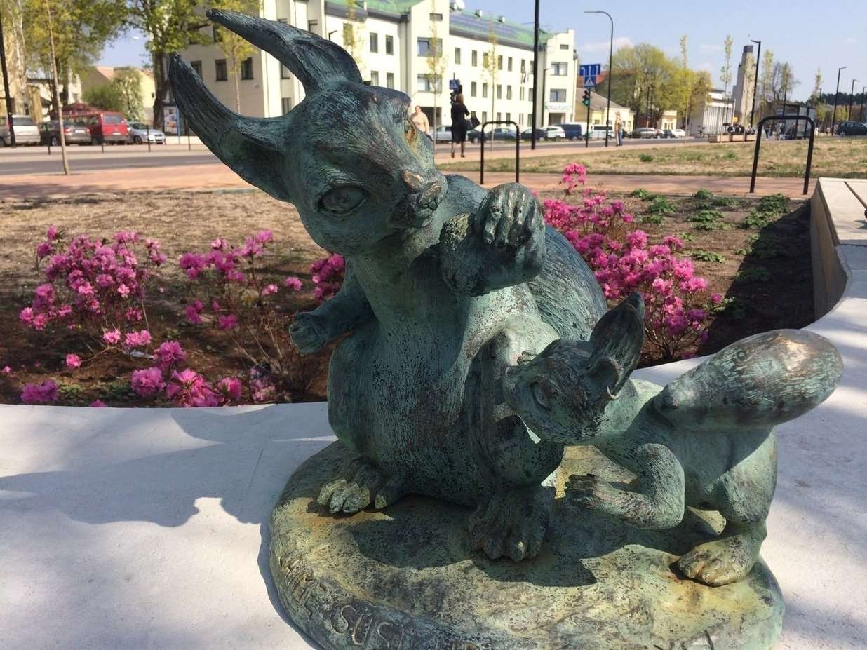 Squirrels Alsodra and Sodriukas in Alytus