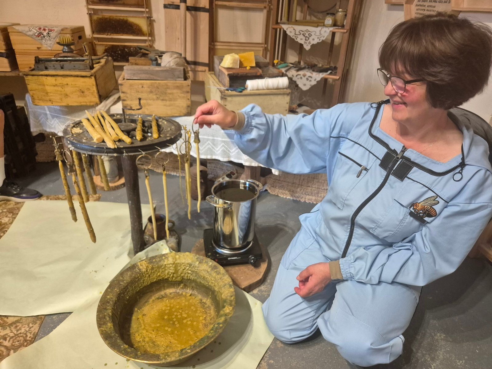 Candle-making educational activity