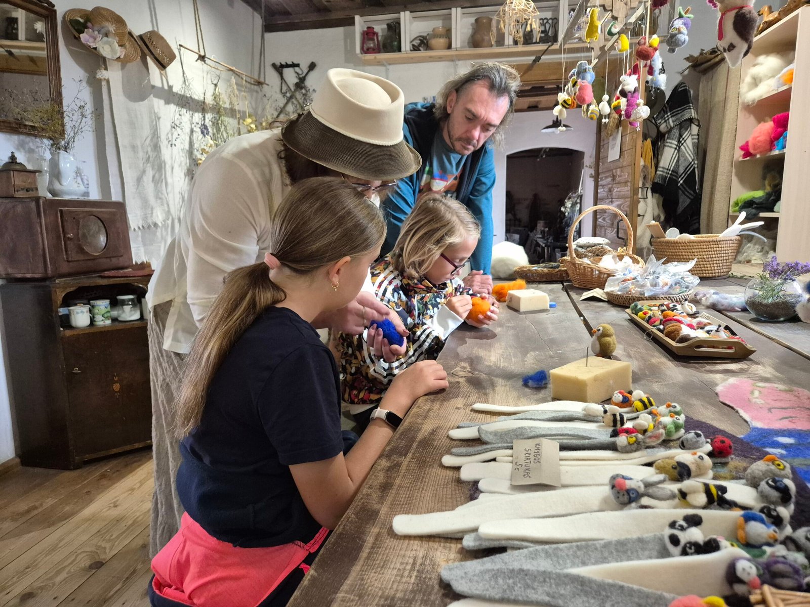 Felting educational activity for the whole family