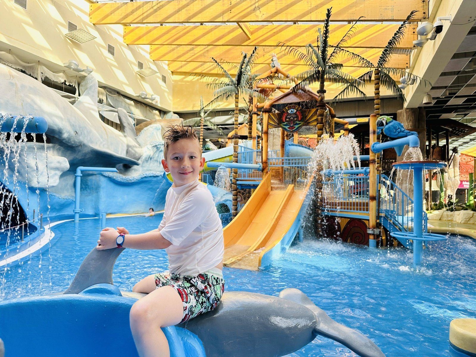 Vichy water park with children