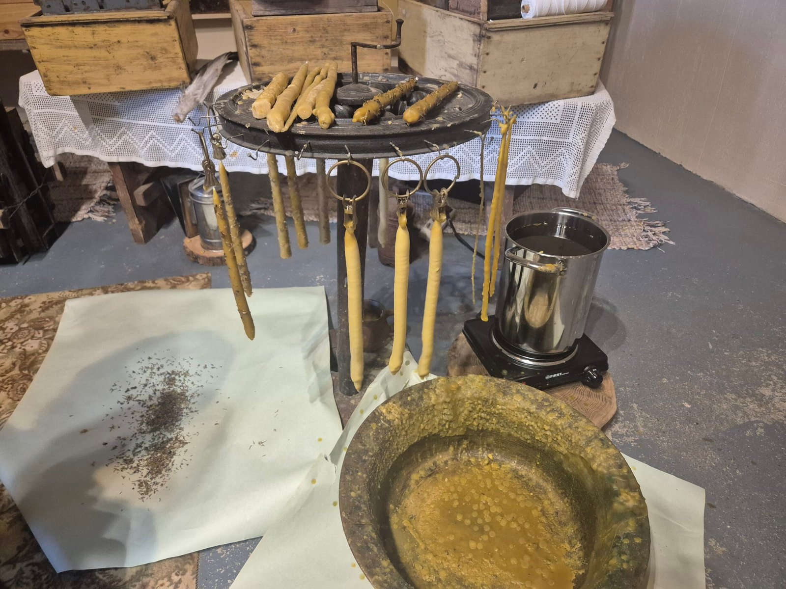 Candle making educational activity