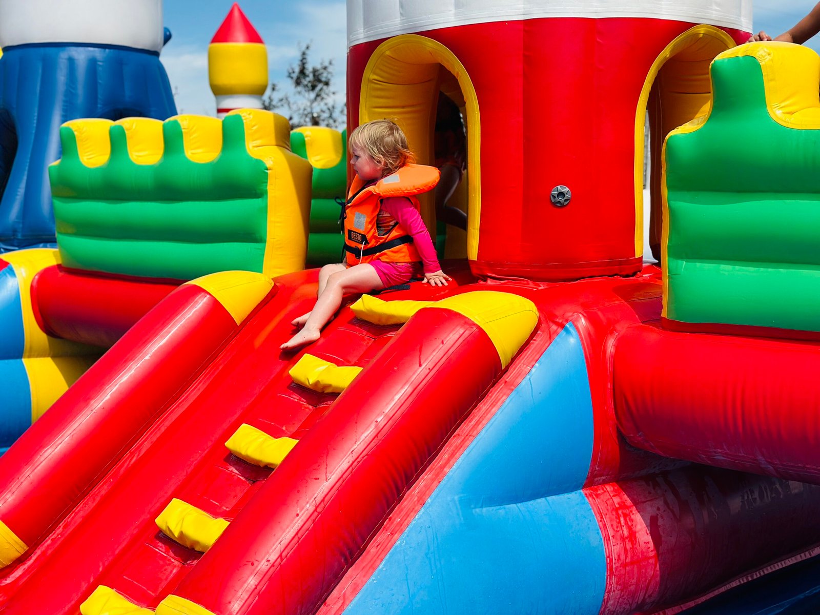 Water trampolines for children in Latvia
