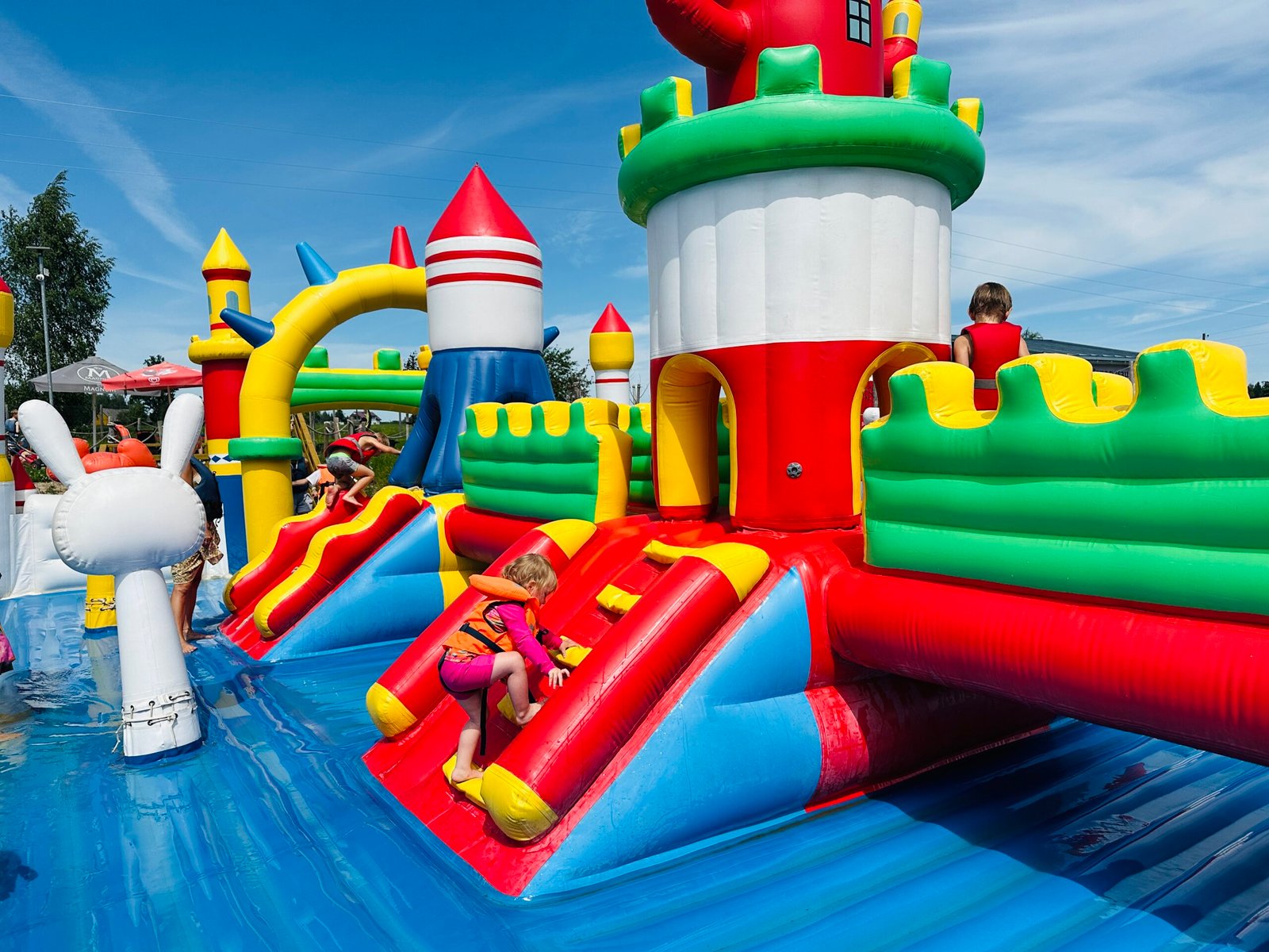 Water trampolines for children in Latvia