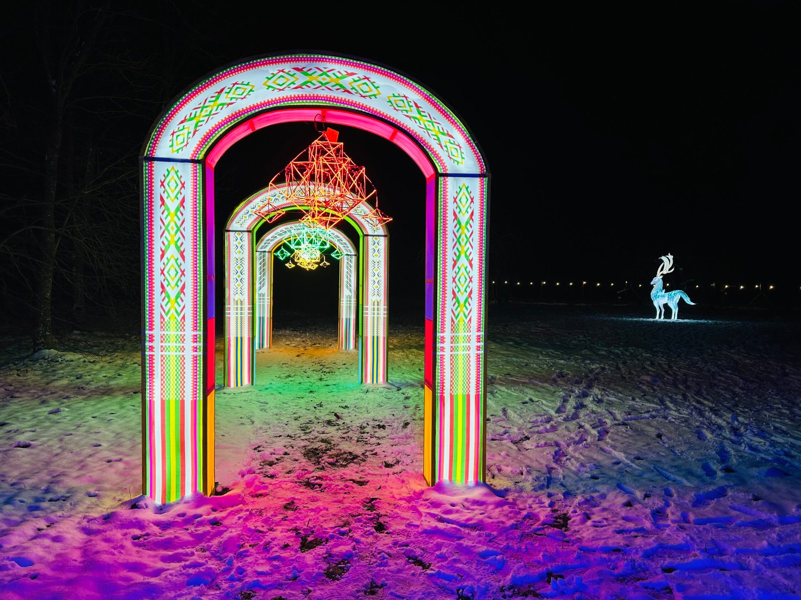 Christmas light festival at Bistrampolis Manor