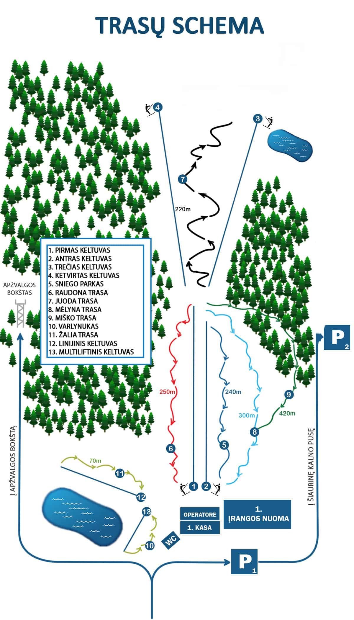 Aukštagirė hill - skiing trail in Šilalė district