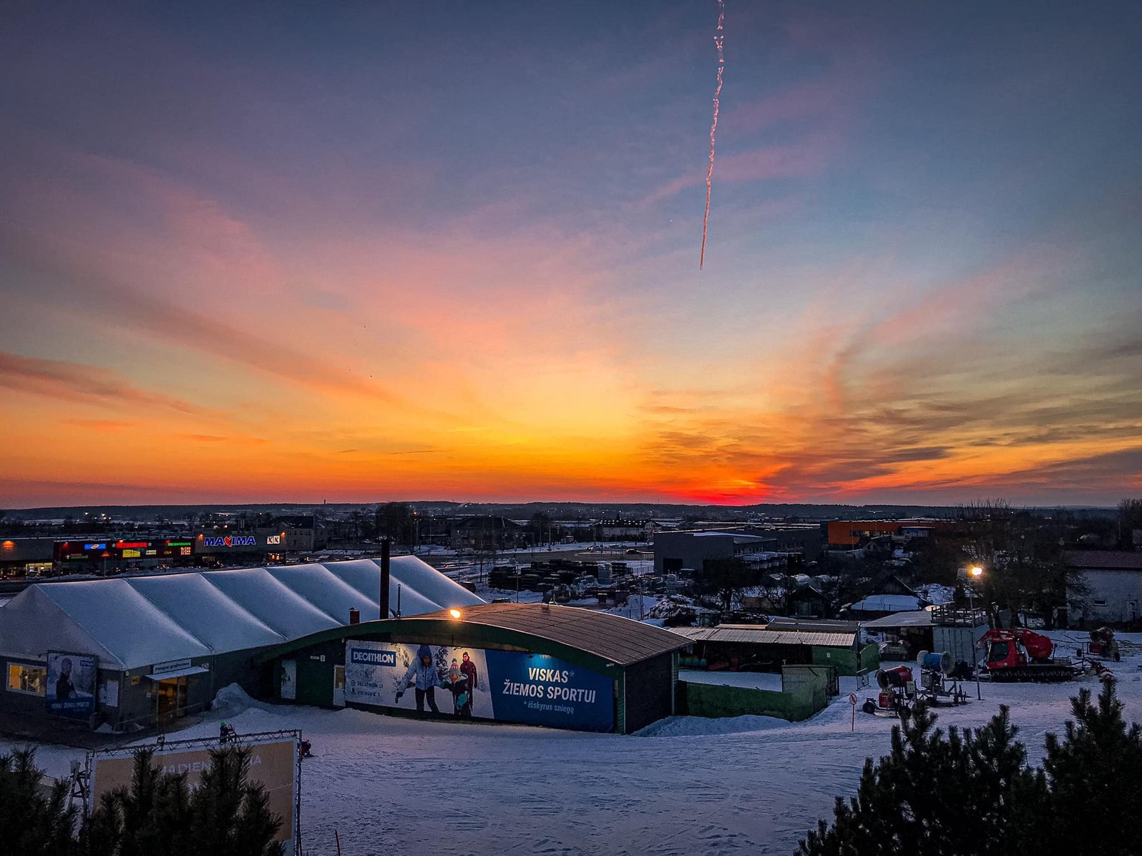 Liepkalnis winter entertainment park in Vilnius