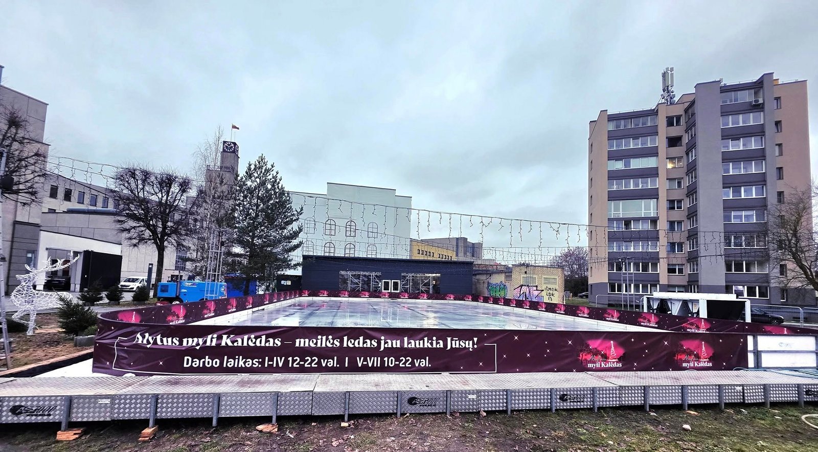 Ice rink at Alytus Town Hall Square