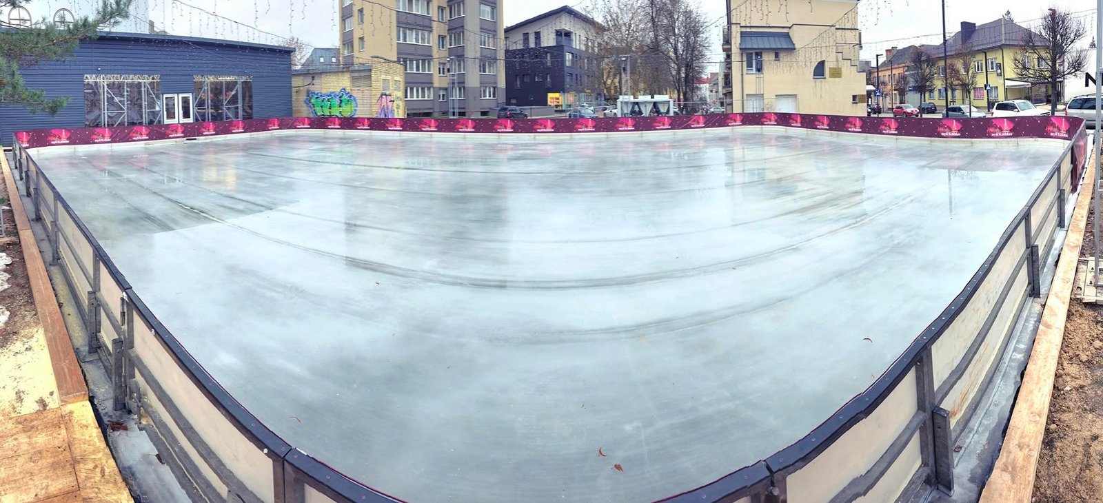 Ice rink at Alytus Town Hall Square