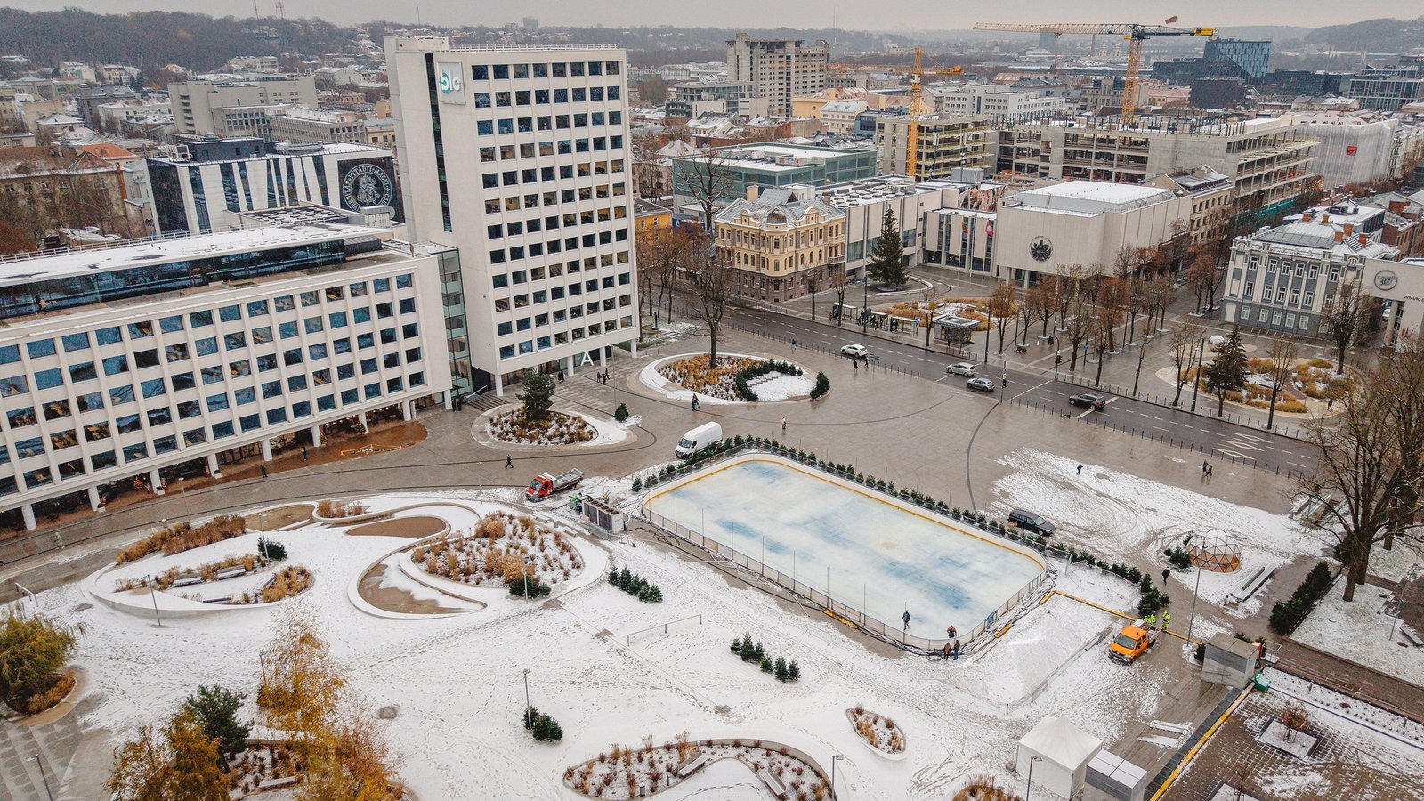 Ice rink at Kaunas Unity Square