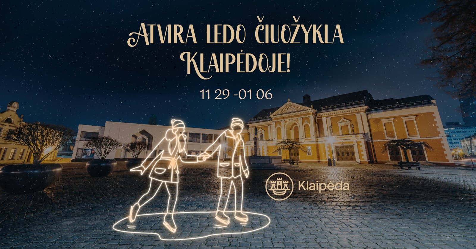 Ice rink at Klaipėda Theater Square