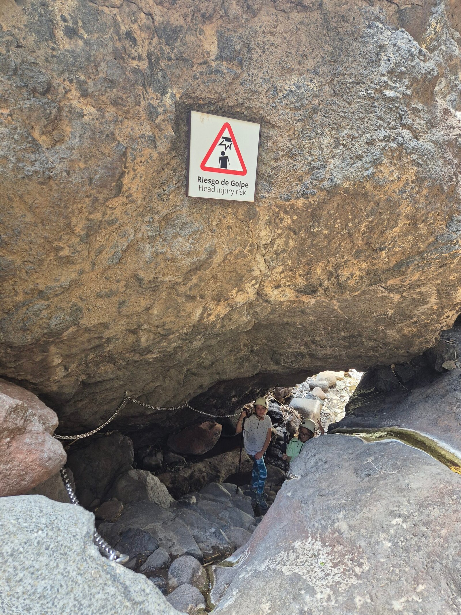 The hike requires careful attention