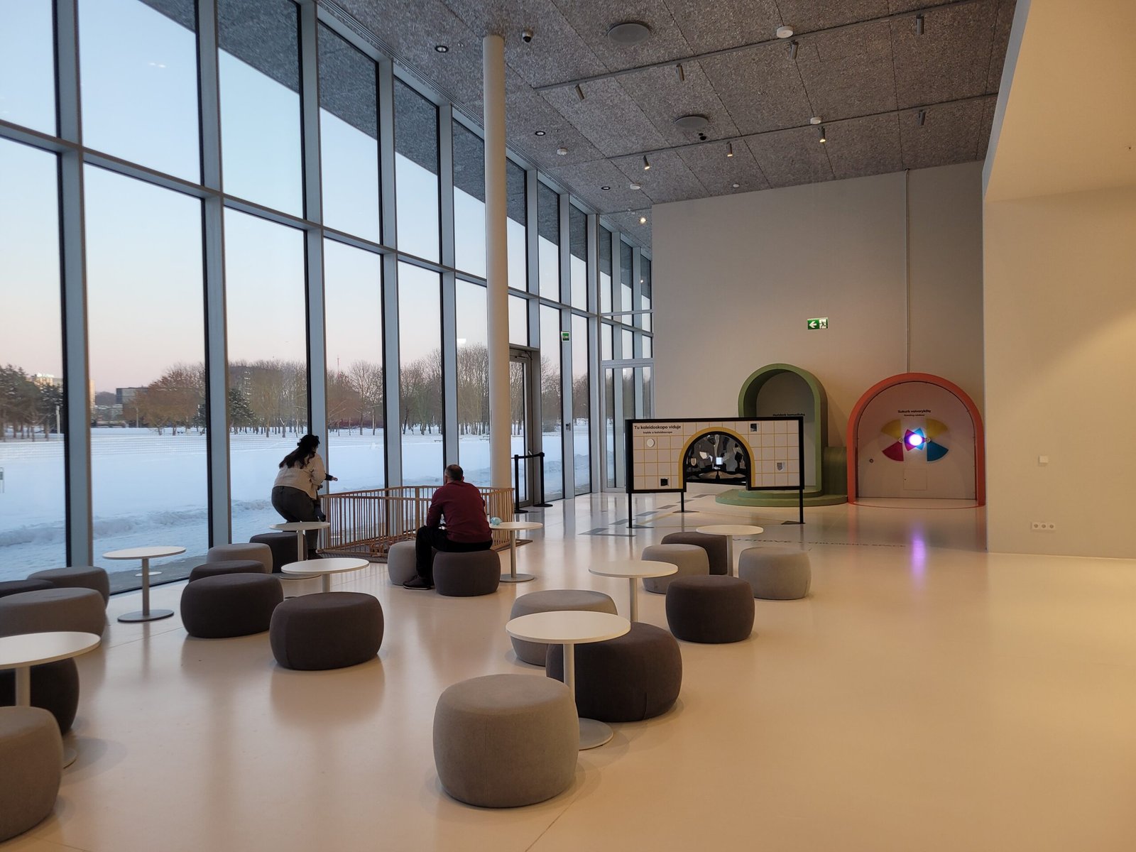Café at Science Island in the exhibition area