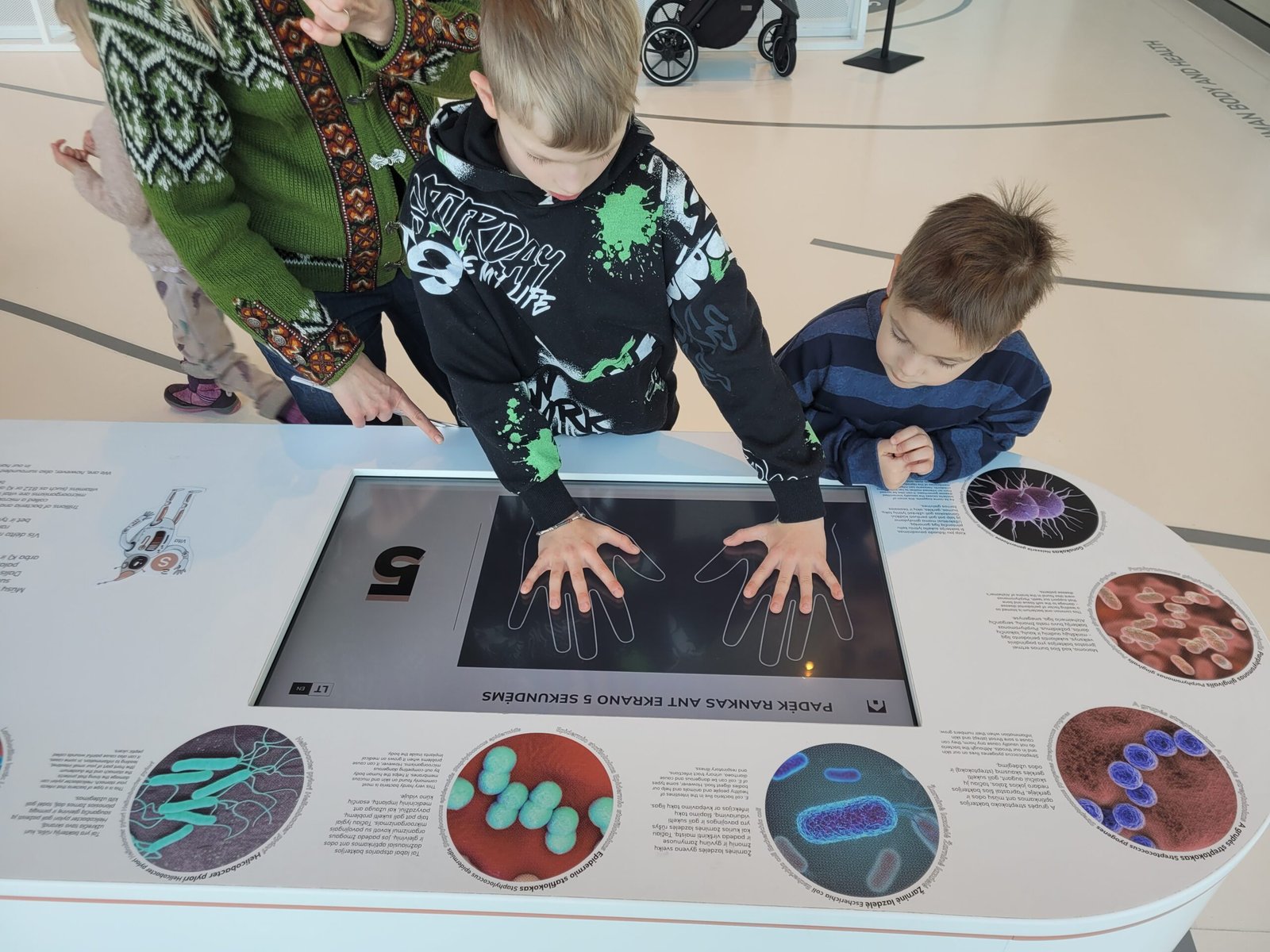 Interactive exhibition about bacteria