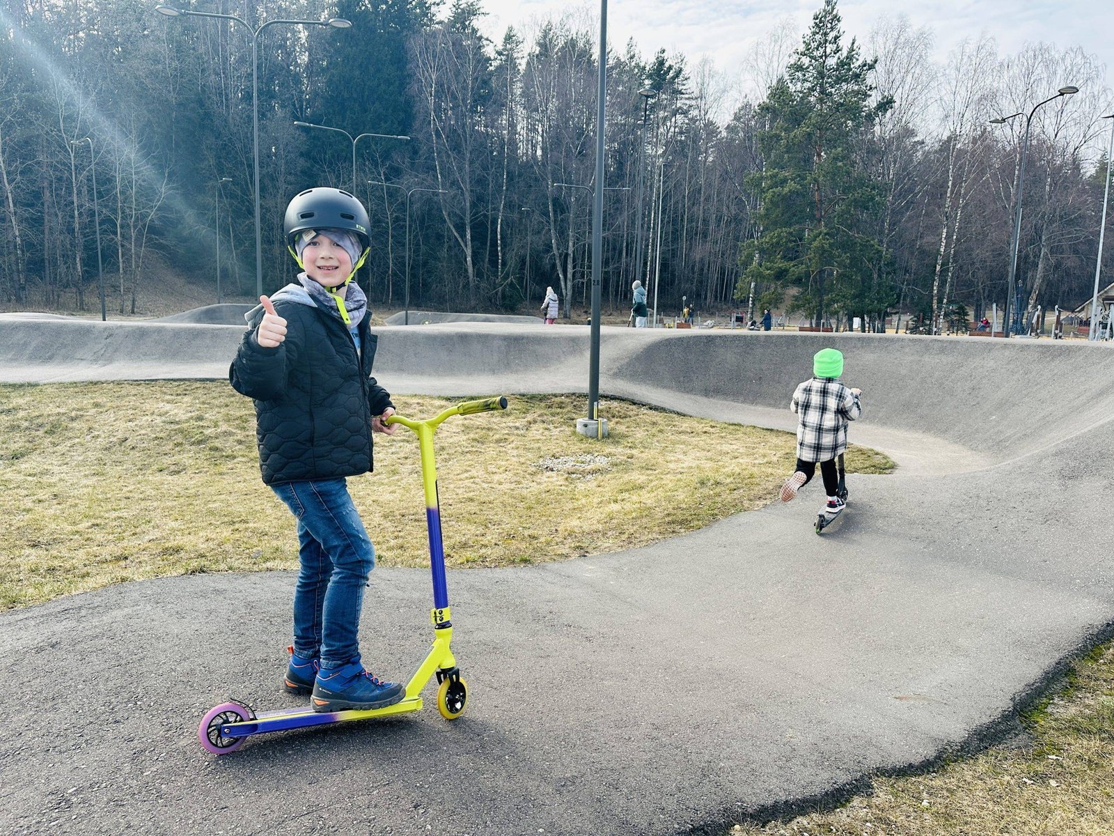 Bike track and space in Vilnius to ride a bike or scooter
