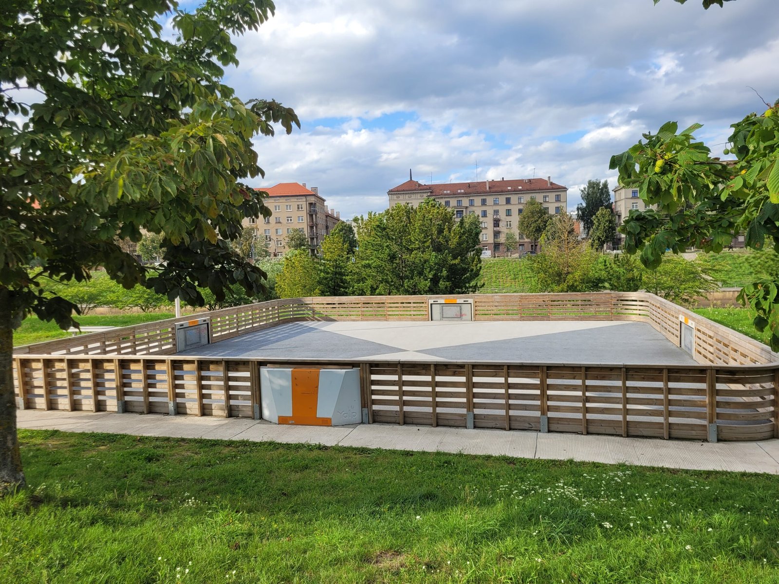 Interactive football goals on Nemunas island