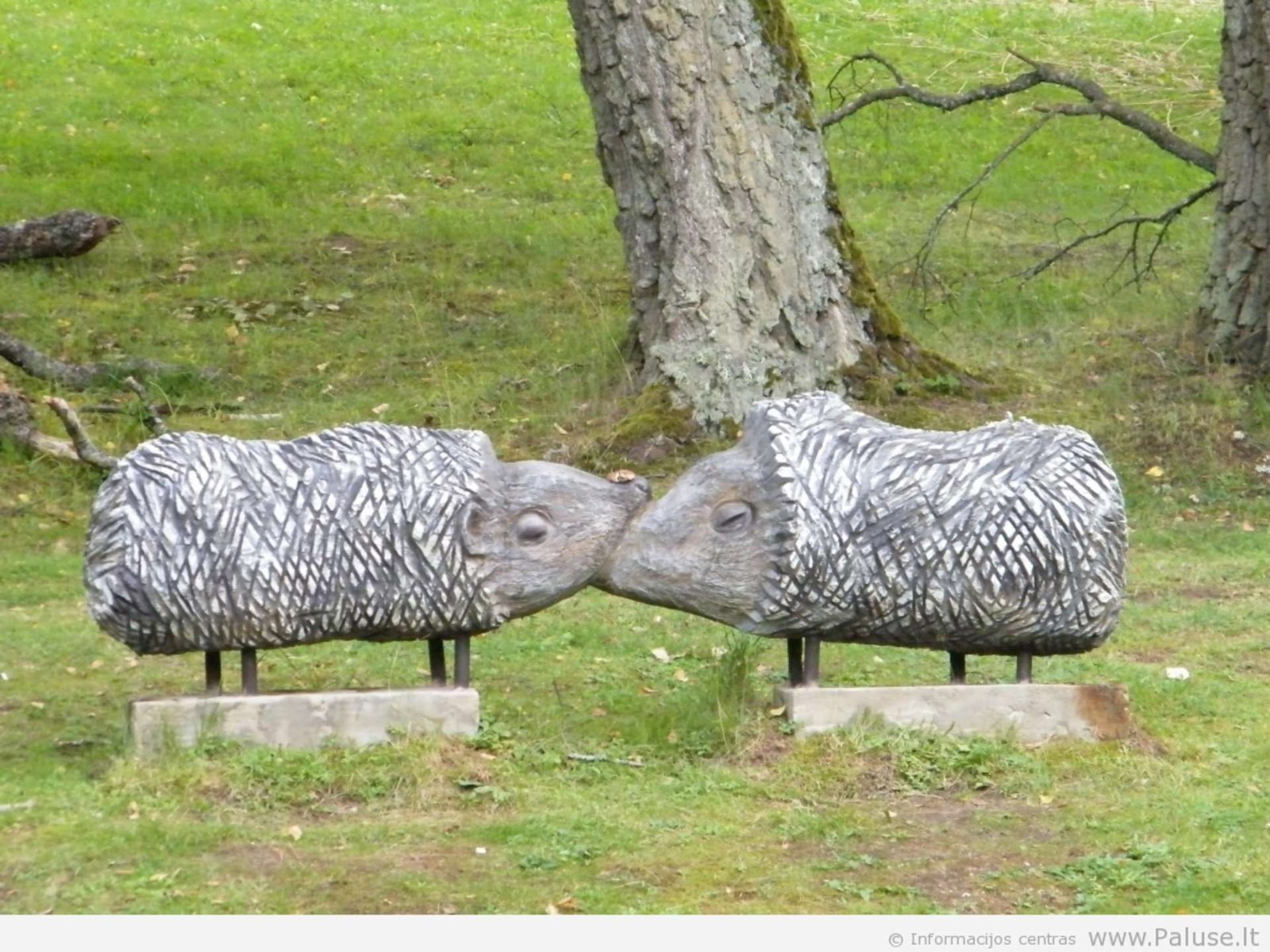 "Hedgehogs" sculpture in Ignalina district