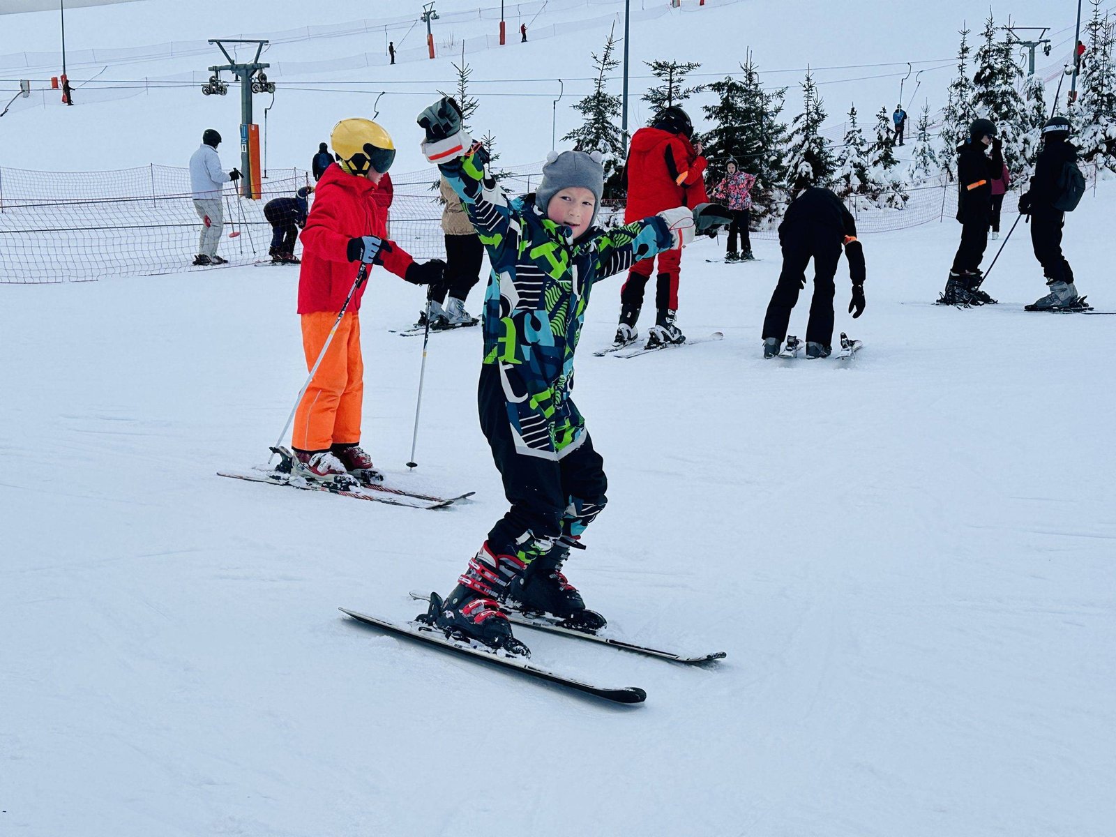 Skiing in Poland near Lithuania